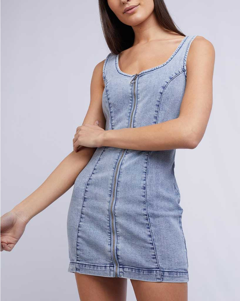 SIlent Theory Montana Denim Dress ...